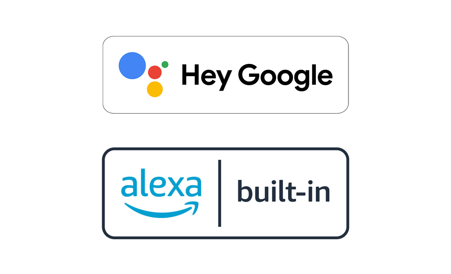 The logos of Ok Google and Alexa | Built-in.