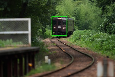 Example image showing subject type (train) recognisable by the camera’s AI