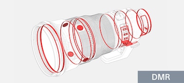 Illustration showing dust and moisture resistant lens design