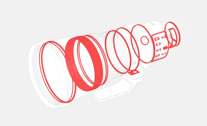 Illustration describing dust and moisture resistant design